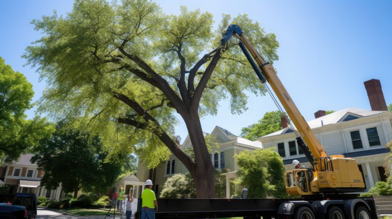 Large Tree Crane Use